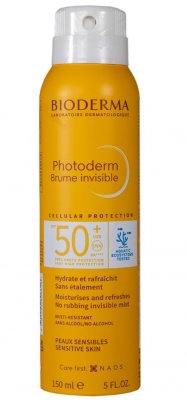 Купить bioderma photoderm (биодерма фотодерм) спрей-вуаль spf 50+ invisible, 150 мл в Городце