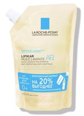 Купить la roche-posay lipikar ap+ (ля рош позе) масло очищающее eco-refill, 400 мл сменный блок  в Городце
