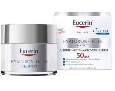 Купить eucerin hyaluron-filler (эуцерин) крем для лица для сухой и чувствительной кожи дневной 50 мл spf15 в Городце