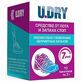 Купить u.dry дезодорант для ног пакетики 3г, 10 шт в Городце