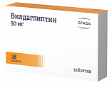 Купить вилдаглиптин, таблетки 50мг, 28шт в Городце