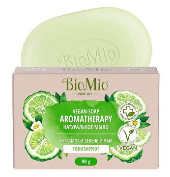 BioMio (БиоМио) Bio-Soap Aromatherapy мыло натуральное Зеленый чай и эфирное масло бергамота 90 гр