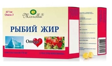 Мирролла Рыбий жир с маслом шиповника капсулы 100шт БАД