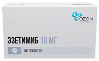 Купить эзетимиб, таблетки 10мг 56шт в Городце