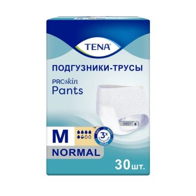 Купить tena proskin pants normal (тена) подгузники-трусы размер m, 30 шт в Городце