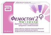 Купить фемостон 2, набор таблеток, покрытых пленочной оболочкой 10мг+2мг и 2мг, 28 шт в Городце