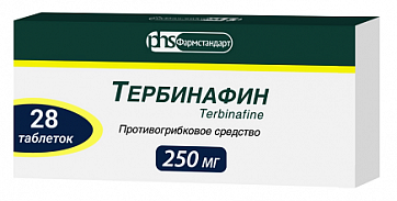 Тербинафин, таблетки 250мг 28шт