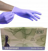 Купить перчатки sfm смотровые нестерильные нитриловые неопудрен текстурир размер xl, 100 пар, фиолетовые в Городце