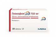 Купить глюкофаж лонг, таблетки с пролонгированным высвобождением 750мг, 30 шт в Городце
