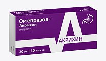 Купить омепразол-акрихин, капсулы кишечнорастворимые 20мг, 30 шт в Городце