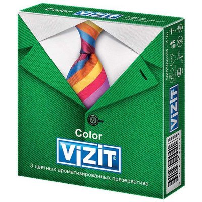 Купить презервативы визит color, цветные аромат. №3 (condomi, германия) в Городце