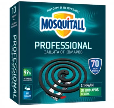 Купить mosquitall (москитолл) профессиональная защита спираль от комаров-эффект 10шт+подставка в Городце