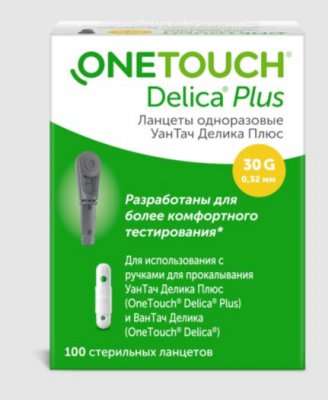 Купить ланцеты one touch delica+ (уан тач), 100 шт в Городце