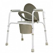 Купить кресло-туалет стальное со спинкой, регулируемое по высоте, amcb6803 в Городце