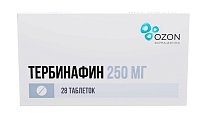 Купить тербинафин, таблетки 250мг, 28 шт в Городце