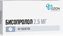 Купить бисопролол, таблетки, покрытые пленочной оболочкой 2,5мг, 30 шт в Городце