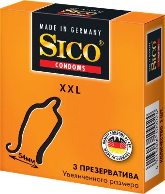 Купить sico (сико) презервативы xxl увеличенного размера 3шт в Городце
