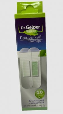 Купить пластырь dr. gelper (др.гелпер) алоэпласт прозрачный, 10 шт в Городце