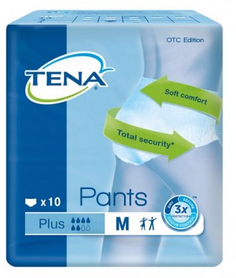 Купить tena (тена) подгузники-трусы, pants plus m, 10 шт в Городце