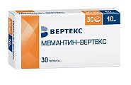 Купить мемантин-вертекс, таблетки, покрытые пленочной оболочкой 10мг, 30 шт в Городце