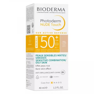 Купить bioderma photoderm (биодерма фотодерм) флюид для лица солнцезащитный, тон очень светлый 40мл spf50+ в Городце