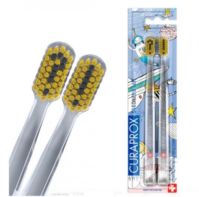 Купить curaprox ultrasoft duo hento toto edition (курапрокс) набор зубных щеток, 2 шт в Городце