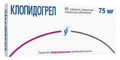 Купить клопидогрел, таблетки, покрытые пленочной оболочкой 75мг, 90 шт в Городце