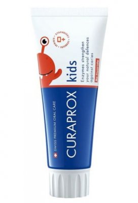 Купить curaprox (курапрокс) зубная паста kids для детей старше 2 лет со вкусом клубники без фтора туба 60мл в Городце