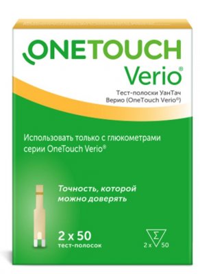 Купить тест-полоски onetouch verio (уан тач), 100 шт в Городце