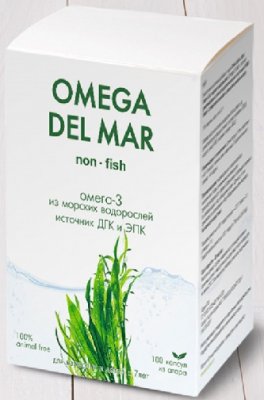 Купить омега дель мар (omega dei mar) омега-3 из водорослей, капсулы 300мг, 100 шт бад в Городце