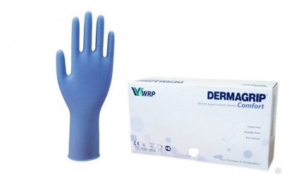 Купить перчатки dermagrip comfort смотр.нестер. нитрил. н/оп. р.s №100 пар (wrp, малайзия) в Городце