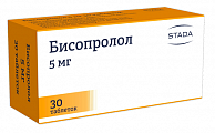 Купить бисопролол, таблетки, покрытые пленочной оболочкой 5мг, 30 шт в Городце