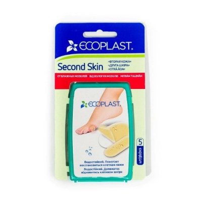 Купить ecoplast second skin набор противомозольных пластырей 4,4 х 6,9см, 5 шт в Городце