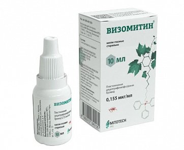 Визомитин, капли глазные 0,155 мкг/мл, флакон 10мл