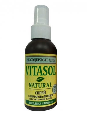 Купить vitasol (витасол) спрей для защиты от комаров и мошек гвоздика и ваниль, 100 мл в Городце