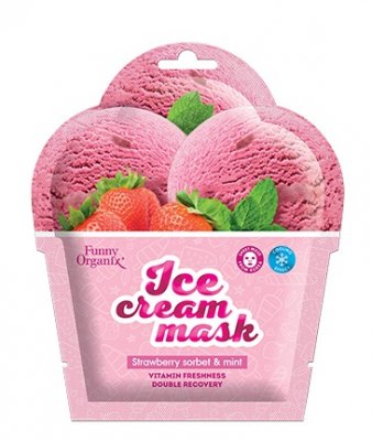 Купить funny organix (фанни органик) тканевая маска-мороженое для лица охлаждающая морозная свежетсь 22г в Городце