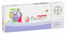Купить логест, таблетки покрытые оболочкой 75мкг+20мкг, 21 шт в Городце