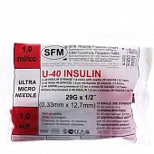 Купить шприц 1мл sfm инсулиновый u-40 с иглой 29g 0,33x12,7 10 шт в Городце