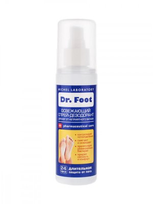 Купить dr foot (доктор фут) дезодорант для ног против неприятного запаха освежающий, спрей 150мл в Городце