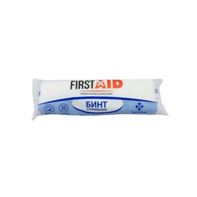 Купить бинт стерильный first aid (ферстэйд) 7м х 14см, 1 шт в Городце