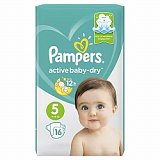 Pampers Active Baby (Памперс) подгузники 5 юниор 11-16кг, 16шт