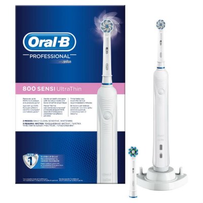 Купить орал-би (oral-b) электрическая зубная щетка professional 800 d 16.524.3u sensi ultra thin, 1 шт. (ор в Городце