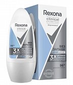 Купить rexona (рексона) clinical protection антиперспирант-шариковый гипоаллергенный без запаха 50 мл в Городце