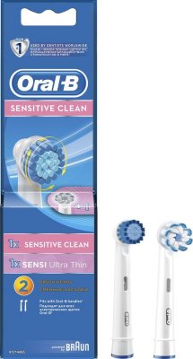 Купить oral-b (орал-би) насадки для электрических зубных щеток, sensitive clean eb60 2 шт в Городце