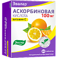 Купить аскорбиновая кислота эвалар 100мг, таблетки с цитрусовым вкусом, 60 шт бад в Городце