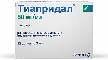 Тиапридал, раствор для внутривенного и внутримышечного введения 50мг/мл, ампулы 2мл, 12 шт