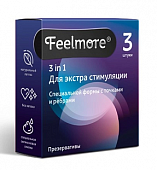 Купить feelmore (филлморе) презервативы с точками и ребрами 3 в1, 3шт  в Городце
