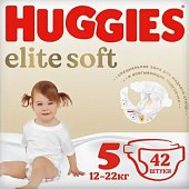 Купить huggies (хаггис) подгузники elitesoft 5, 12-22кг 42 шт в Городце