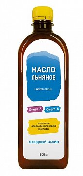 Масло льняное Компас Здоровья, 500мл БАД