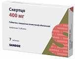 Купить скертцо, таблетки покрытые пленочной оболочкой 400мг 7шт в Городце